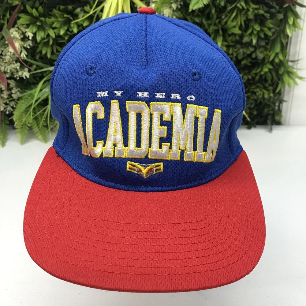 My Hero Academia Hat Cap Snap Back Mens One Size Blue Red All Might Anime